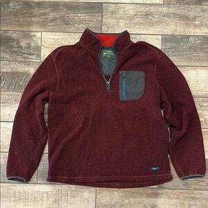 G.H. Bass & Co. Maroon Quarter-Zip Pullover